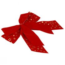 Rød sløjfe julestjerne deco sløjfe udendørs 21cm