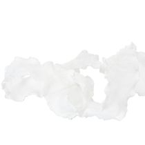 Artikel Hvidt flæset organzabånd, dekorativt bånd, 25 mm bredt, 10 m langt