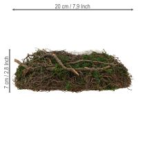 Artikel Rund planteskål med mos og grene, Ø20 cm