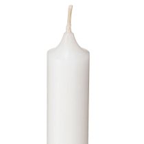 Artikel Rustikke stearinlys hvide med keglebund 350/28mm 4 stk