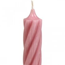 Artikel Rustikke stearinlys pindelys farvet pink 350/28mm 4 stk