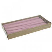 Artikel Rustikke stearinlys pindelys farvet pink 250/28mm 4 stk