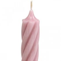 Artikel Rustikke stearinlys pindelys farvet pink 250/28mm 4 stk