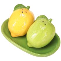 Artikel Salt og peber shaker keramisk dekoration citron lime 13×8cm