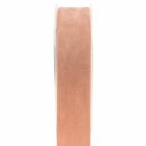 Artikel Fløjlsbånd laks 25mm 7m