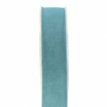 Fløjlsbånd blå 25mm 7m