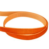 Artikel Fløjlsbånd dekorativt bånd fløjl mørk orange 10mm 20m