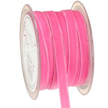 Artikel Fløjlsbånd dekorativt bånd gavebånd fløjl pink 10mm 20m