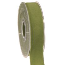 Artikel Fløjlsbånd mosgrøn 25mm 7m