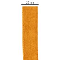 Artikel Fløjlsbånd, dekorativt bånd til hobby og emballage, 20 mm, 10 m