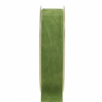 Artikel Fløjlsbånd grønt 25mm 7m