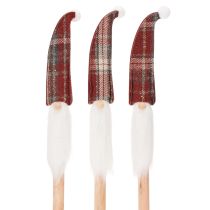 Artikel Jule-nisse dekorationspæle, julemanden med filthat, 58 cm, 6 stk.