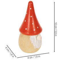 Artikel Mini-nissefigur med fluesvamp borddekoration 10 cm 6 stk.