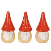 Artikel Mini-nissefigur med fluesvamp borddekoration 10 cm 6 stk.