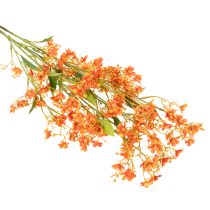 Artikel Kunstig orkidégren orange filigran værelsesdekoration 110 cm 3 stk.