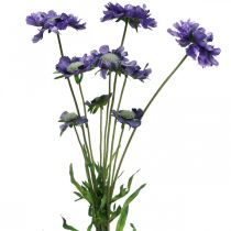 Scabious kunstig blomst lilla H64cm bundt med 3 stk