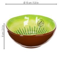 Artikel Keramisk serveringsskål, Kiwi-design. Ideel til stilfulde spiseborde og buffeter. 15 cm.