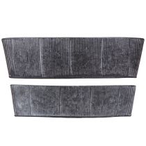 Artikel Skål Oval Metal Sort Grå Vintage 32,5/37 cm Sæt med 2