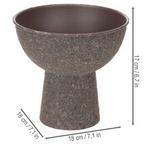 Artikel Rund planteskål med bund, 18 cm
