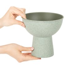 Artikel Moderne rund plantekasse på høj base, 18 cm