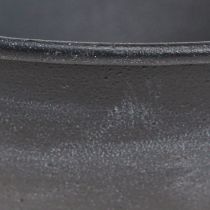 Artikel Skål med fod dekorativ ring metal antracit H29cm 2stk