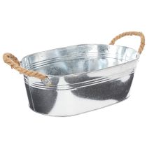 Artikel Oval skål 35 cm x 21,5 cm H 11,5 cm, blank zink