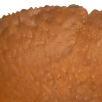 Artikel Rund metalskål med rustlignende tekstureret overflade, 20 cm