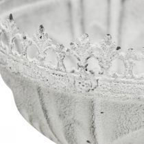 Kopskål metal hvid dekorativ skål antik look Ø15,5cm