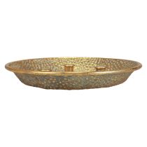 Lyseplade metal antik pind lysestage guld Ø32cm
