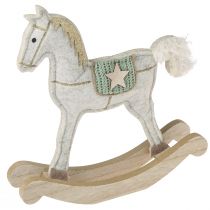 Artikel Gyngehestedekoration Julecreme 20x4,5x22cm 2 stk