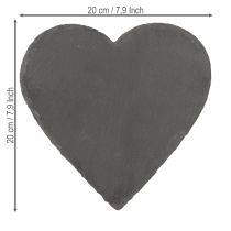 Artikel Skifertallerken dekorativt hjerte skifer skiferhjerte 20cm 1 stk