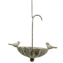 Fuglebadeparaply til at hænge antik 20cm