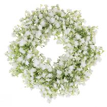 Artikel Gypsophila krans hvid blomsterkrans bryllup Ø30cm