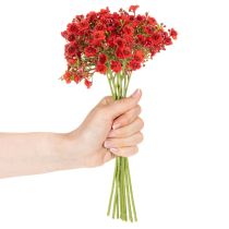 Artikel Kunstig babyånde, rød, buket som blomsterdekoration, 30 cm, 10 stk.