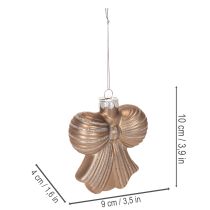 Artikel Glasjulepynt, sløjfe til ophæng, 10 cm, 2 stk.