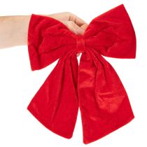 Artikel Rød dekorativ sløjfe som juledekoration, 28 cm, 3 stk.