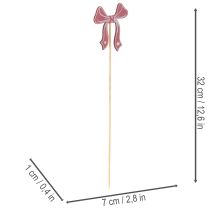 Artikel Dekorative sløjfeblomsterpinde 32 cm 12 stk.