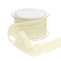 Ribbon Cream Crash 50mm 20m