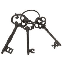 Artikel Dekorativ nøglering, antikt nøgledesign, som et nostalgisk boligtilbehør, 27 cm