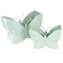 Artikel Butterfly Metal Urtepotte Grøn 22,5/30 cm Sæt med 2
