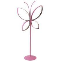 Artikel Butterfly Metal Dekorativ Stand Fuchsia Guld H29cm 2 stk