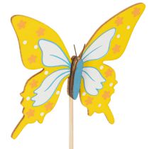 Artikel Blomsterpinde, hobbyartikler, sommerfuglemotiv til dekoration af gaveindpakning, 28,5 cm, 12 stk.