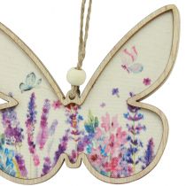 Artikel Butterfly Trædekoration Bøjle Linned 11,5x9,5cm 6 stk
