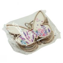 Artikel Butterfly Trædekoration Bøjle Linned 11,5x9,5cm 6 stk