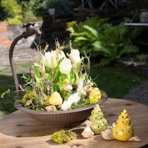 Artikel Keramisk dekorativ snegl med LED-belysning. Sjov borddekoration til hjemmet og altanen. 12 cm, 2 stk.