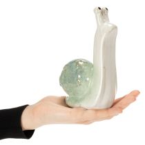 Artikel Keramisk dekorativ sneglefigur til stilfulde boligmiljøer og fortryllende borddekorationer, 16 cm