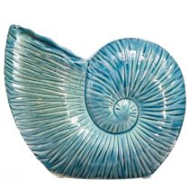Artikel Snegl dekorativ vase blomstervase blå keramik L18cm