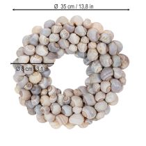 Artikel Sneglekrans til ophængning, dekorativ krans, maritim stil, Nathai, Ø35 cm