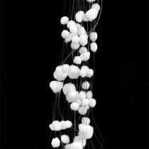 Sneboldguirlande L75cm hvid