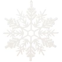 Artikel Snefnugdekoration til ophængning vinterdekoration hvid 30 cm 3 stk.
